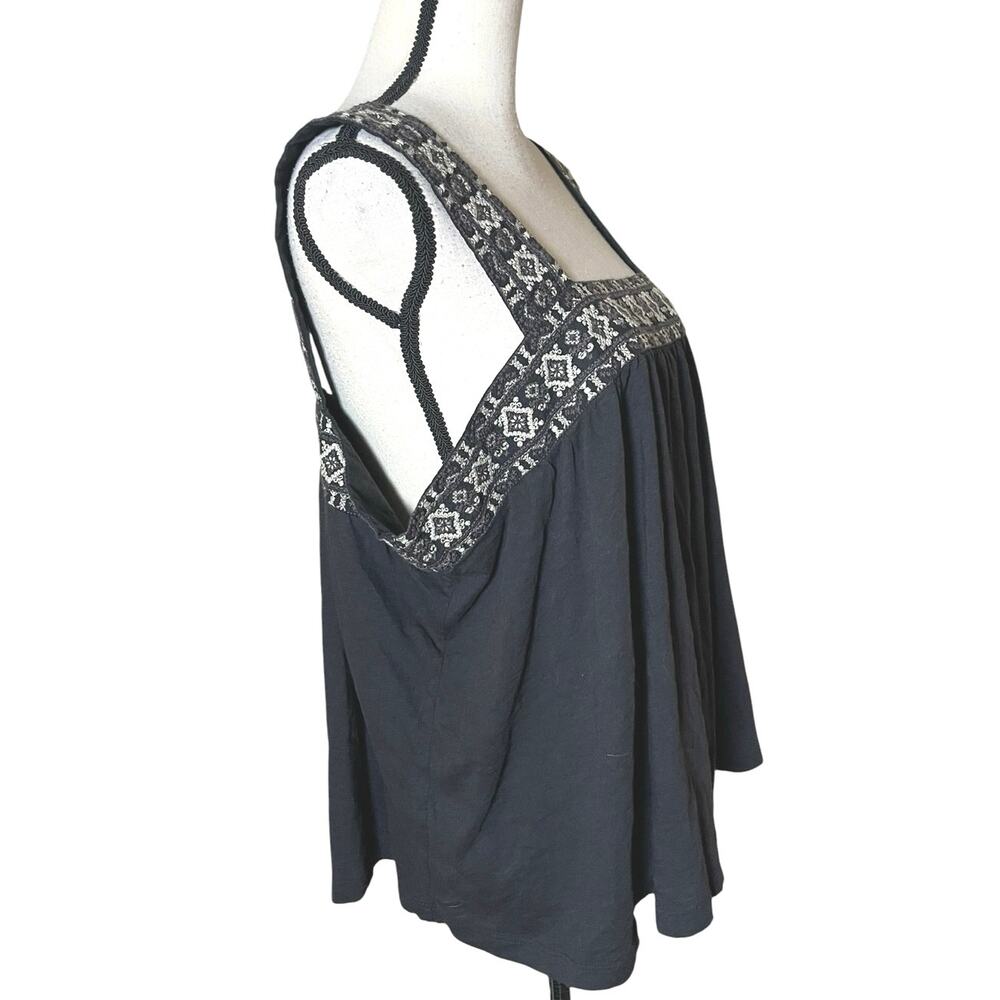 Lucky Brand Embroidered Square Neck Tank XXL Boho Folk Festival Cottagecore - Picture 6 of 11
